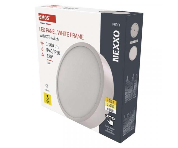 LED wpuszczane owietlenie NEXXO, okrge, biae, 21W, z moliwoci zmiany CCT Emos ZM5143