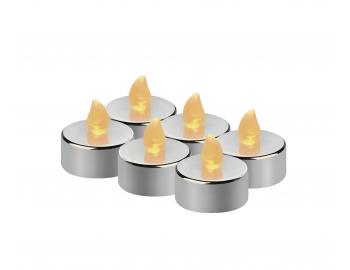 Dekoracja LED wieczka herbaciana Emos DCCV12, CR2032, srebrna, wewntrzna, vintage - 1 szt.