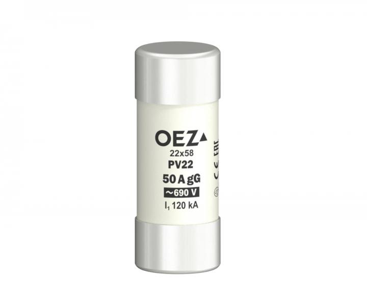 Bezpiecznik topikowy PV22 50A gG OEZ 06750, AC 690 V/DC 250 V