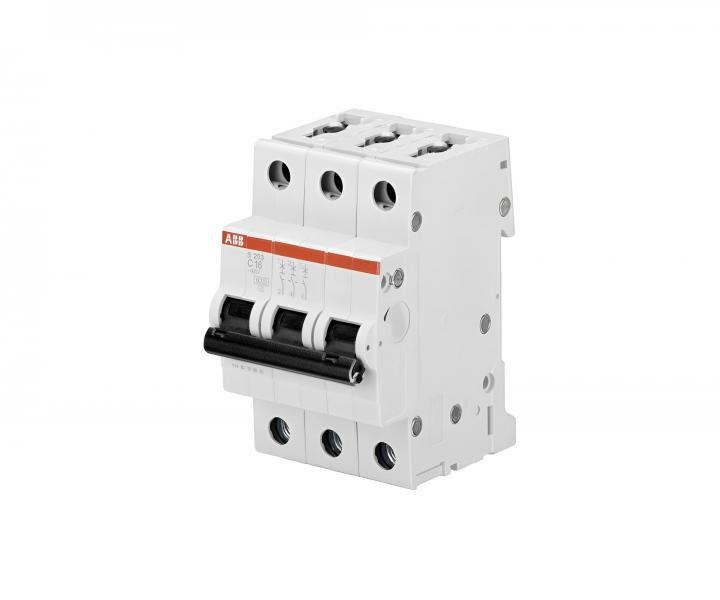 Wycznik ABB S203-B20, 3-biegunowy, 20A, charakterystyka B, 6kA