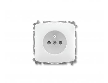 Gniazdo bez�rubowe pojedyncze ABB Tango 5519A-A02357 B, z za�lepkami - bia�e