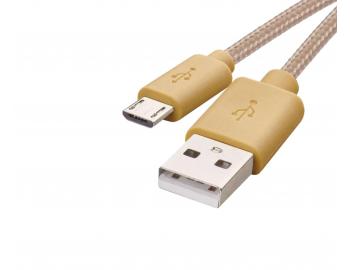 Szybka adowarka kabel Emos SM7006Y, USB A - micro USB B, zoty - 1 m