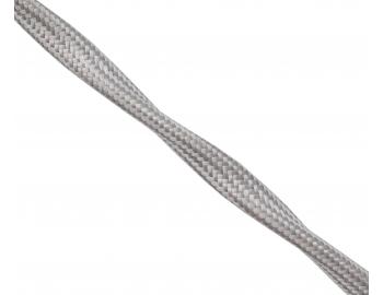 Przewody 2x0,75 Precon, plecione, srebrne