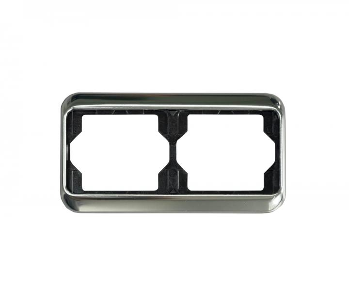 Podwjna ramka pozioma ABB Alpha Nea 1754-0-3229 - chromowa