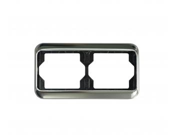 Podwjna ramka pozioma ABB Alpha Nea 1754-0-3229 - chromowa