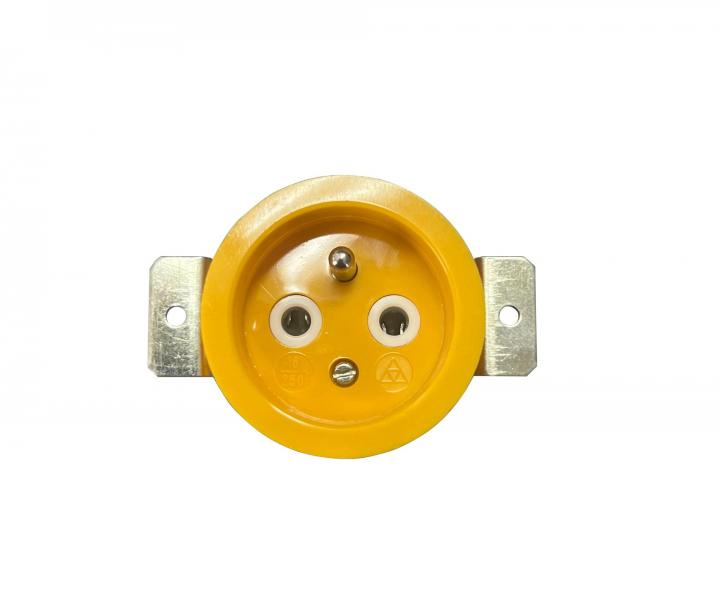 Gniazdo wpuszczane ABB 5517-2312 Y, 220 V, 16 A - ��te