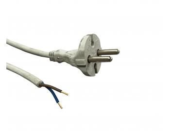 Flexo PVC przewd 862101-2-51/2.20, 2x1, tuleje, wtyczka prosta, szary, 2,2 m - II klasa - zabrudzone