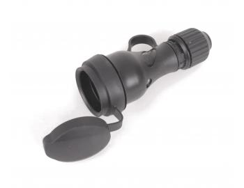 Wtyczka gumowa Fanton 80052, IP44, 16 A, 2P - czarna