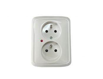 Gniazdo podw�jne z ochron� przeciwprzepi�ciow� ABB Tango 5592A-A2349 B - bia�e