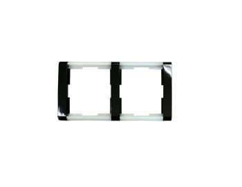 Ramka podwjna, pozioma ABB Element-Time 3901F-A00120 06 - czarna/lodowobiaa