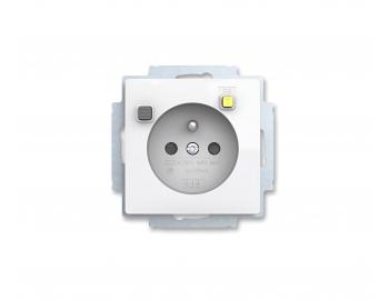 Gniazdo pojedyncze zabezpieczone ABB Zoni 5526T-A02369 500, wy��cznik r�nicowopr�dowy FI-DOS - bia�e