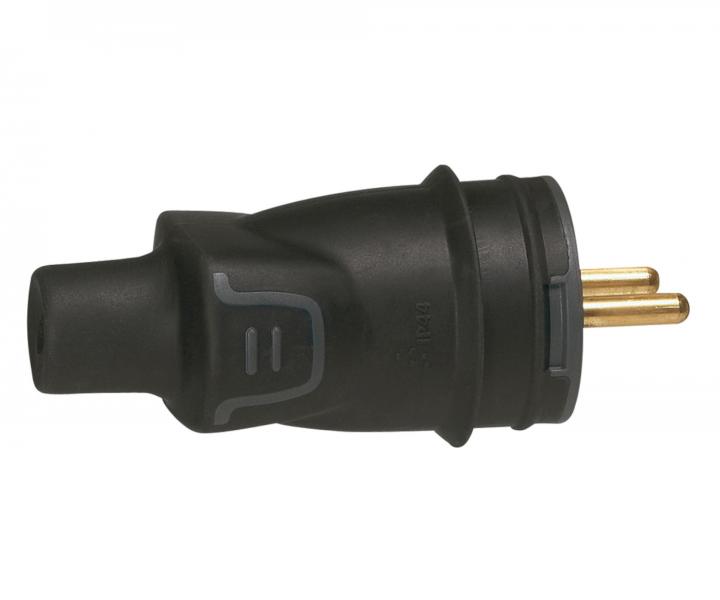 Wtyczka gumowa IP44 16 A Legrand 050445 czarna