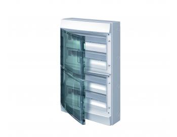 Rozdzielnica natynkowa ABB 65P18X42A, IP65, 72 moduy (4x18), plastikowe drzwiczki, seria Mistral65, w tym zczki N+PE (11+11)