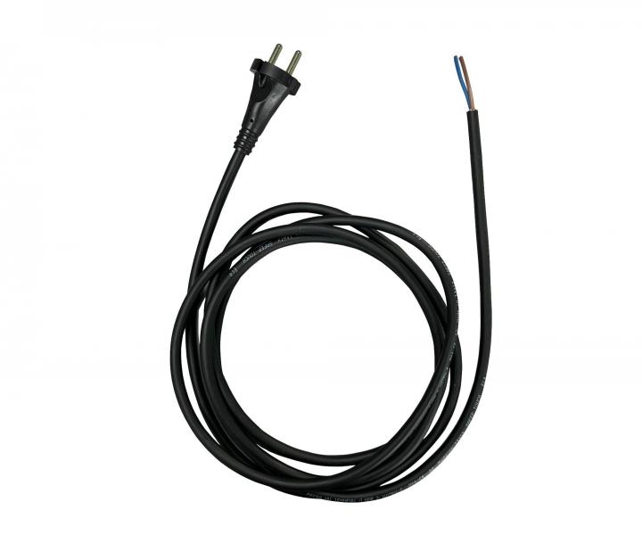 Flexo przewd gumowy 522101-1-1/3, 2x1, prosta wtyczka, czarna - 3 m