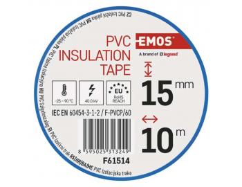 Tama izolacyjna PVC Emos F61514, 15 mm, 10 m, niebieska, 1 szt.