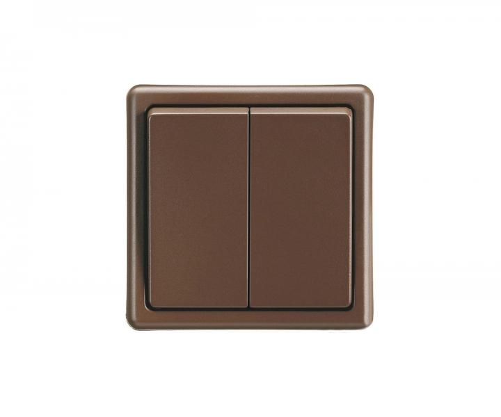 Podw�jny prze��cznik kompletny ABB Classic 3553-05289 H4, uk�ad 5 - br�zowy