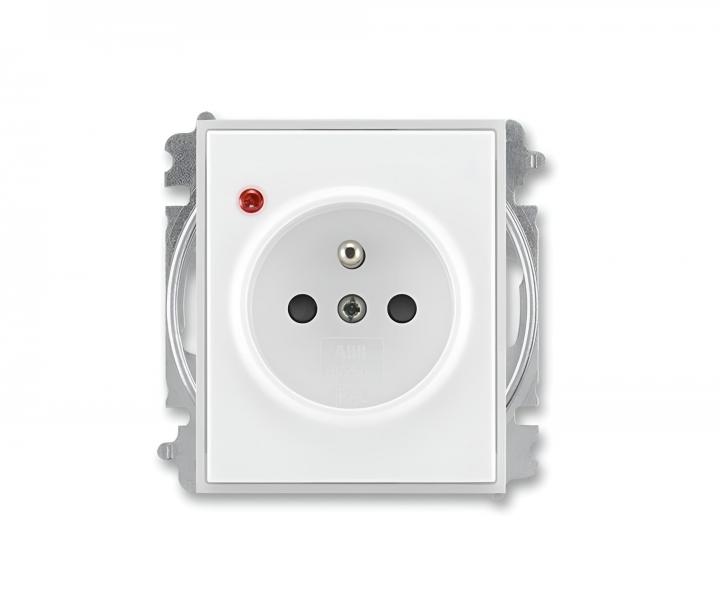 Gniazdo pojedyncze bezrubowe z ochron przeciwprzepiciow ABB Element-Time 5599E-A02357 01 - biae/lodowobiae