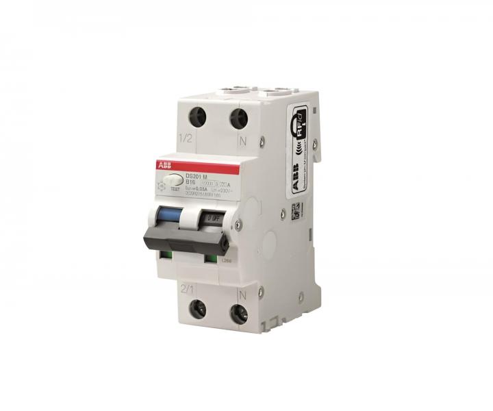 Ochronnik z wycznikiem Compact 1+N ABB DS201 B10 A30, 10A, charakterystyka B, 30mA, 6kA