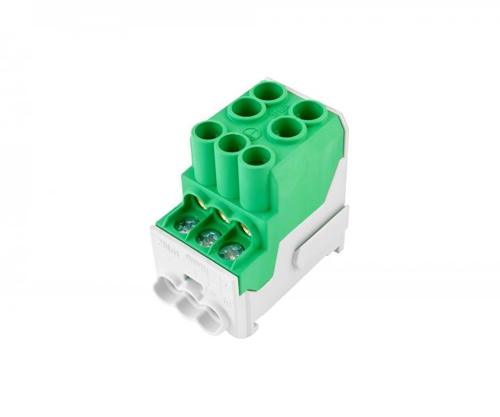 Blok dystrybucyjny Hora eTec UVB 100 PE, 100 A, 690 V, 1-biegunowy - zielony