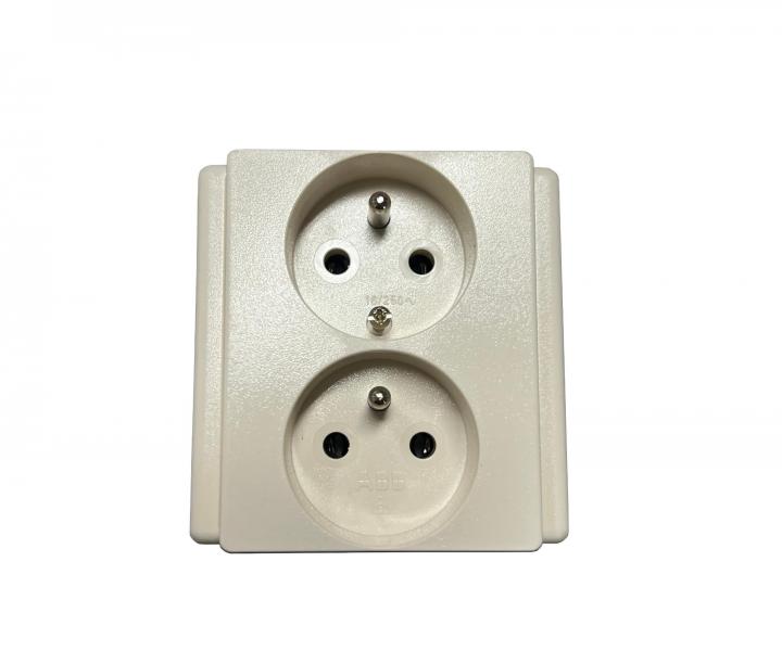 Gniazdo podw�jne ABB Classic 5512-2249 B2 - bia�a matowa
