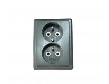 Gniazdo podw�jne ABB Classic 5512C-2349 S3 - antracytowe