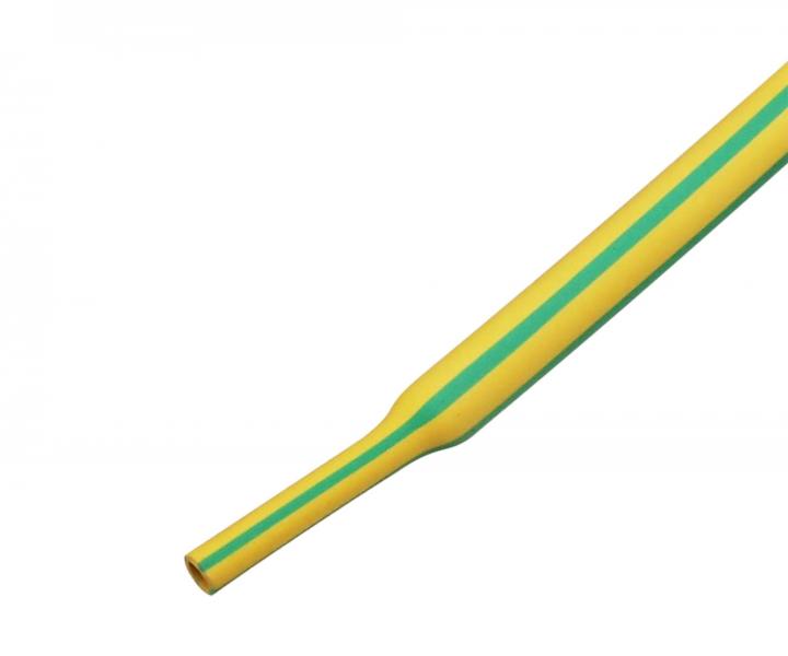 Uniwersalna cienkościenna rurka/izolacja termokurczliwa żółto-zielona Wapro WST2-048-45-2 4,8/2,4 mm (3/16") 100 cm - 10 szt.