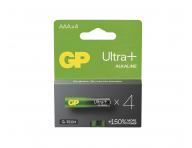 Bateria alkaliczna GP Ultra Plus AAA (LR03) - 4 szt. + gumy do ucia Mentos gratis