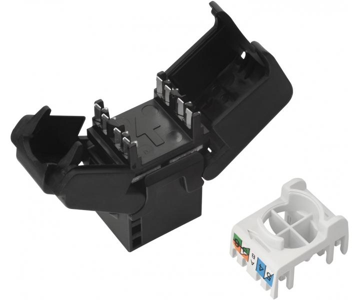 Konektor/keystone CAT6 UTP Solarix SXKJ-6-UTP-BK-SA, samonawiercajcy, gniazdo danych RJ45 - czarny