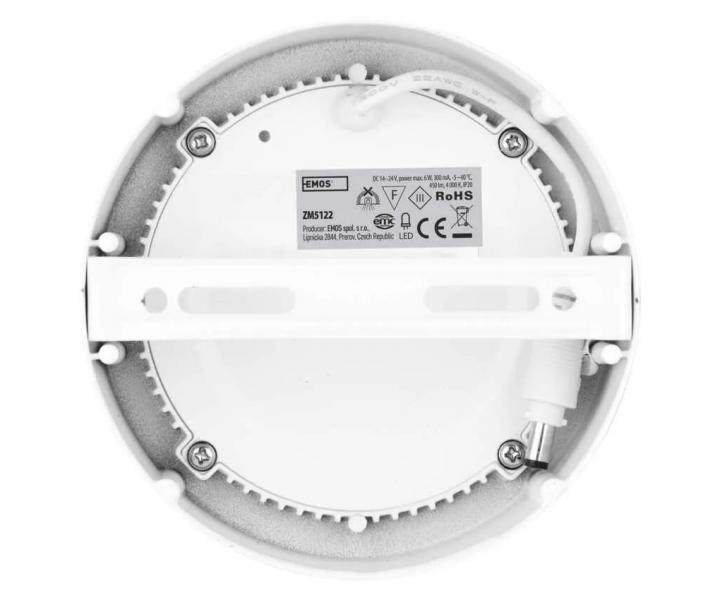 Okrge wpuszczane owietlenie LED Emos Profi ZM5122, 6 W, neutralna biel