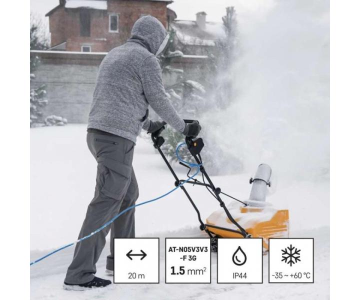Odporna na warunki atmosferyczne przeduacz 20 m / 1 gniazdko / niebieski / PVC / 230 V / 1,5 mm2 Emos P01420W
