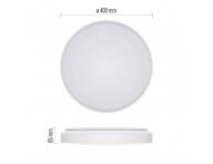 Okrge wpuszczane owietlenie LED Emos Livi ZM5162, 40 cm, 30 W, ciepa-zimna biaa, ciemnialne