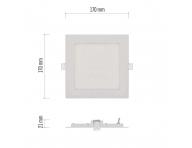 Kwadratowe wpuszczane owietlenie LED Emos Nexxo ZD2135, 12,5 W, neutralna biel