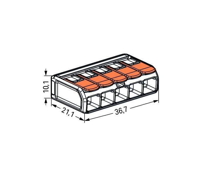 Zczka z dwigni Wago 221-615 - 5x6 mm2