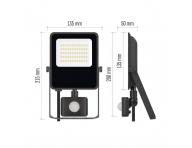 Reflektor LED z czujnikiem ruchu Emos Visio ZS2933, IP54, 30 W, czarny - biaa neutralna