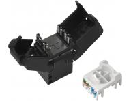 Konektor/keystone CAT6 UTP Solarix SXKJ-6-UTP-BK-SA, samonawiercajcy, gniazdo danych RJ45 - czarny