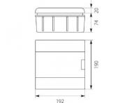 Rozdzielnica wpuszczana Elektro plast, IP 40, 6 moduw (1x6)