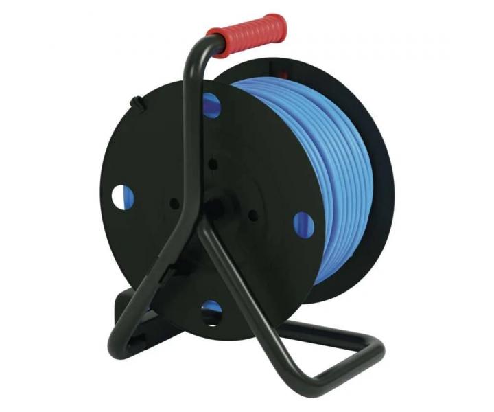 Kabel przeduajcy odporny na warunki atmosferyczne na bbnie Emos P08550W, 4x gniazdo, 230 V, 1,5 mm2, niebieski, 50 m