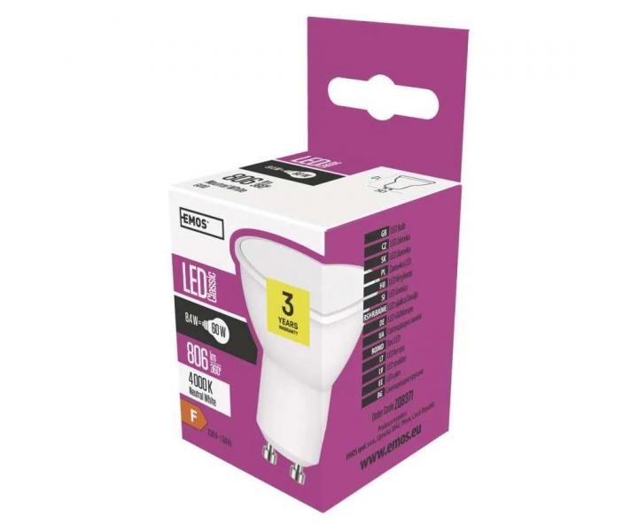 arwka LED Emos Classic MR16 ZQ8371, GU10, 8,4 W (60 W), neutralna biaa