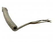 Flexo telefoniczny przewd PVC skrcony MT 4-22S-6 B, wtyczka, biay, 1,15 m - II klasa jakoci - zabrudzony