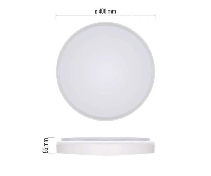 Okrge wpuszczane owietlenie LED Emos Livi ZM5162, 40 cm, 30 W, ciepa-zimna biaa, ciemnialne