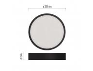 Okrge wpuszczane owietlenie LED Emos Nexxo ZM5343 czarne 22,5 cm 21 W