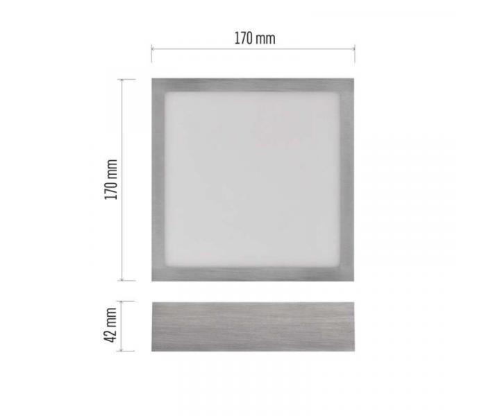 LED wpuszczane owietlenie NEXXO, kwadratowe, srebrne, 12,5W, z moliwoci zmiany CCT Emos ZM6233