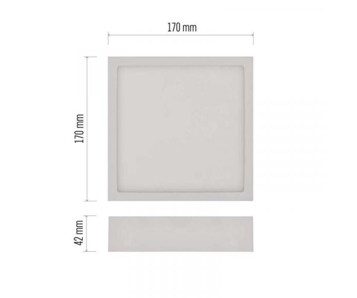 LED wpuszczane oświetlenie NEXXO, kwadratowe, białe, 12,5W, neutralna biel Emos ZM6135