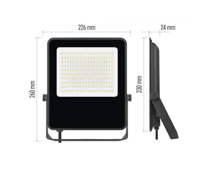 Reflektor LED Emos Visio ZS2553, IP65, 100 W, czarny, neutralna biel.