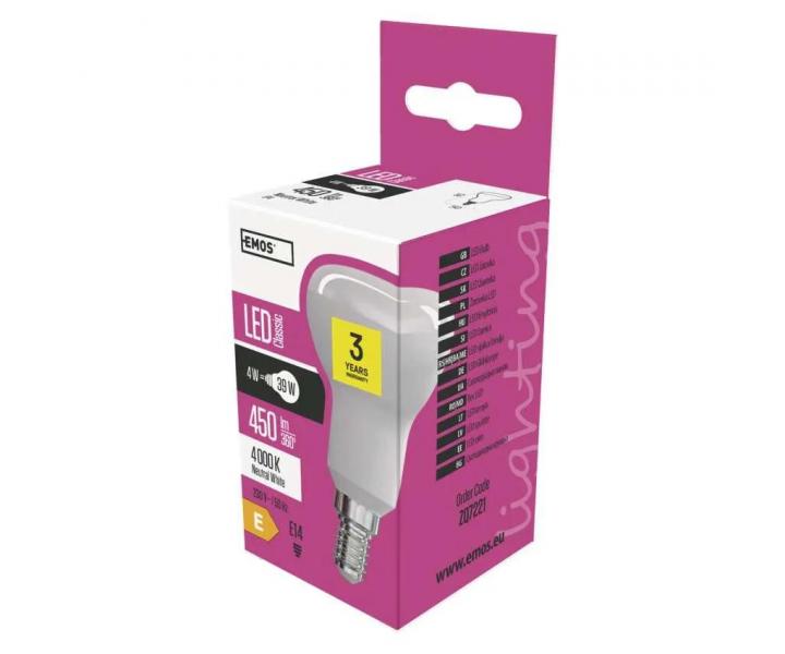 arwka LED Emos Classic R50 ZQ7221, E14, 4 W (39 W), neutralna biaa