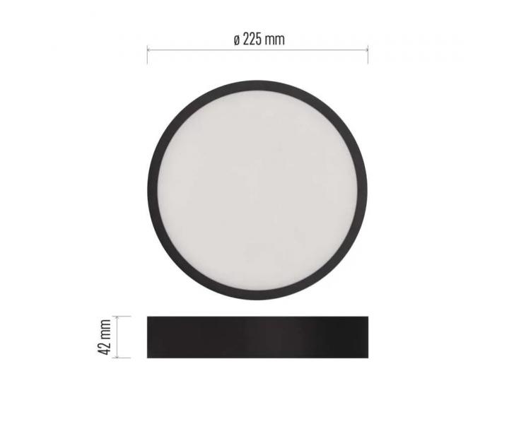 Okrge wpuszczane owietlenie LED Emos Nexxo ZM5343 czarne 22,5 cm 21 W
