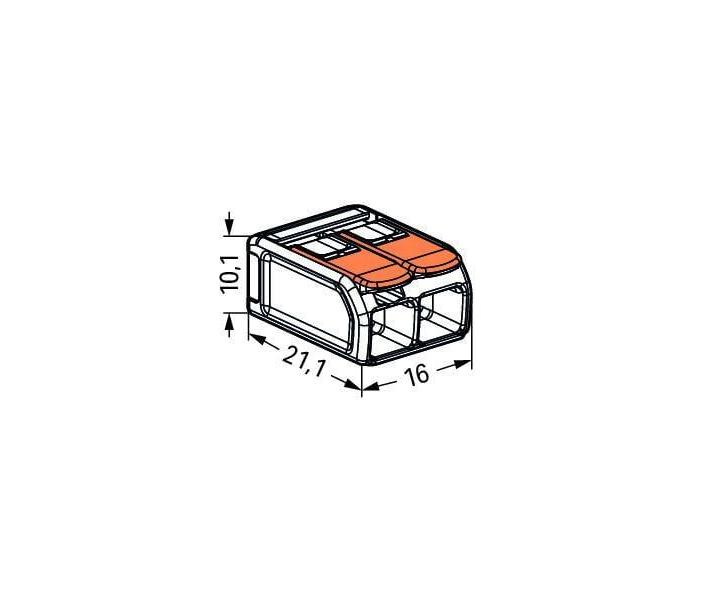 Zczka z dwigni Wago 221-612 - 2x6 mm2