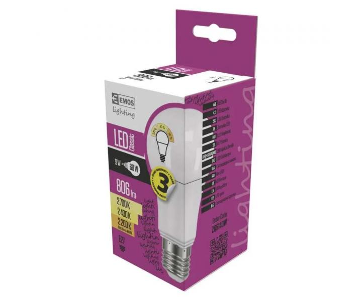 arwka LED Emos Classic A60 ZQ5140W, E27, 9 W, ciepa biaa