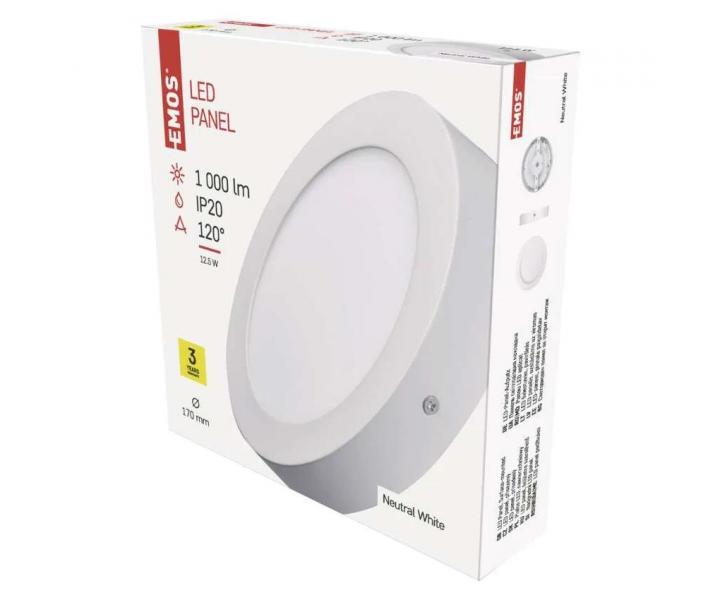 Okrge wpuszczane owietlenie LED Emos Profi ZM5132, 12,5 W, neutralna biel