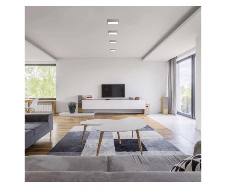 LED wpuszczane owietlenie NEXXO, kwadratowe, srebrne, 12,5W, z moliwoci zmiany CCT Emos ZM6233